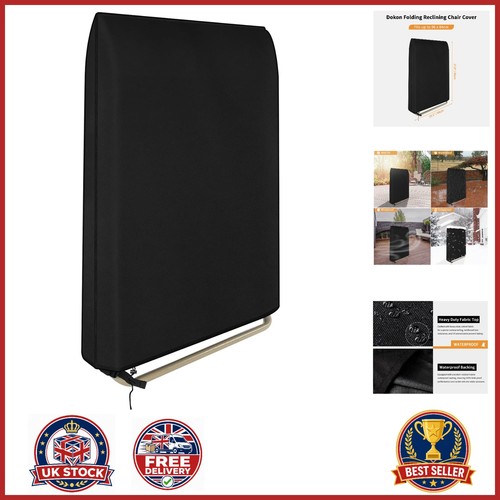 Black folding sun lounger - black,