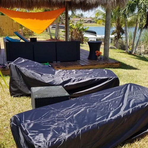 Sun lounger cover black - cover,